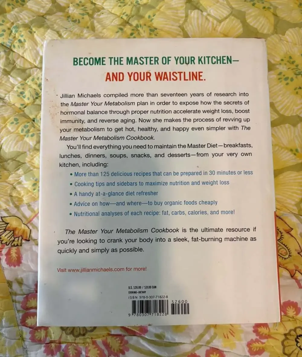 GUC The Master Your Metabolism Cookbook by Jillian Michaels